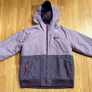 EUC Kid’s L.Bean Kids' Warm-Up Insulated Hooded Jacket - Purple - Size L 14/16
